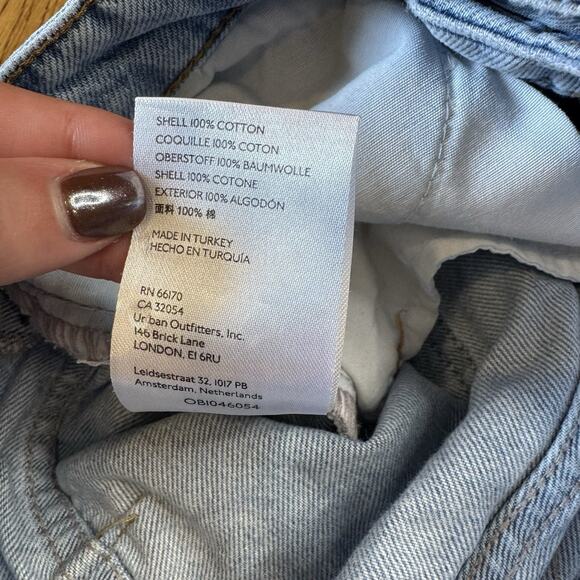 BDG Jeans Womens Sz 28 Crop Kick Flare Distressed Raw Hem High Rise Denim - Picture 8 of 8